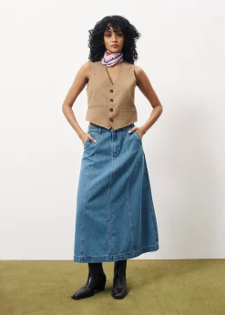 Jupe ERMELINE Bleu Jean